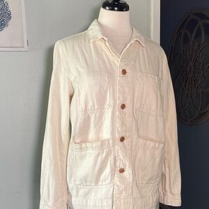 Everlane Women's Off-White 100% Cotton “Chore Jacket”.
